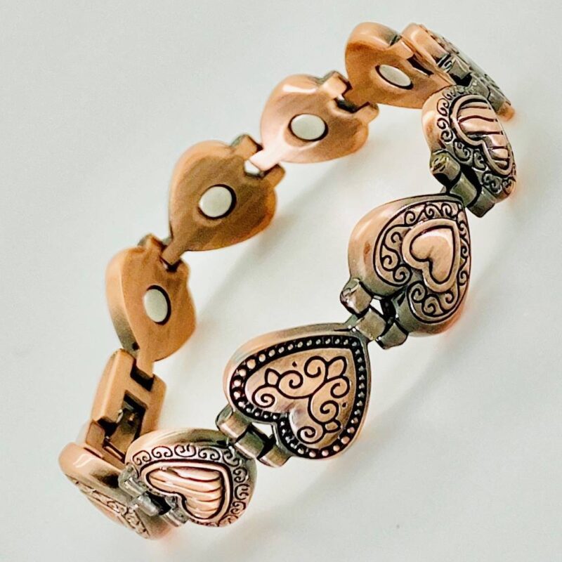 Copper Bracelet - Antique Heart