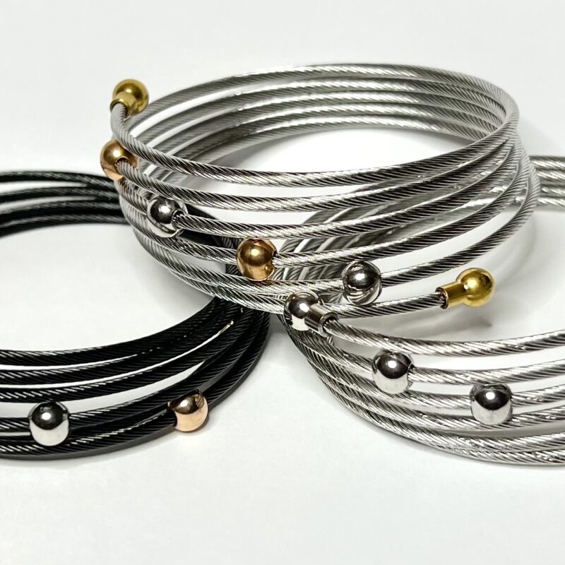 Stainless Steel Bangle - Wire Wrap Bangles