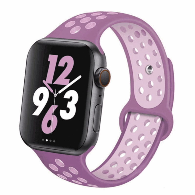 Apple Watch Band - Sport Light Purple w/ Pink Holes