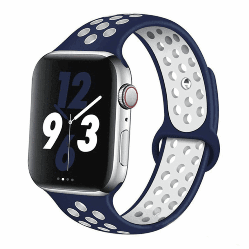 Apple Watch Band - Sport Blue w/ White Holes